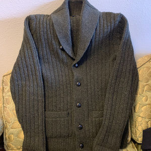 J Crew Lambs Wool Cardigan Donegal style
